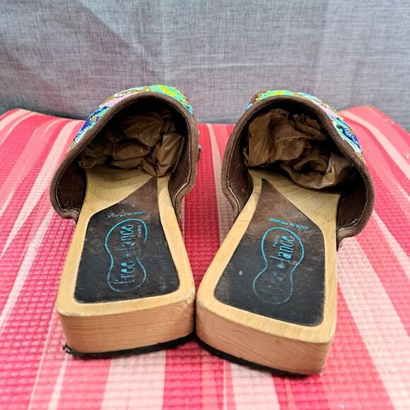 Free Lance Paris Sandals Floral Summer Women Size 38 / US 8 - Picture 5 of 13